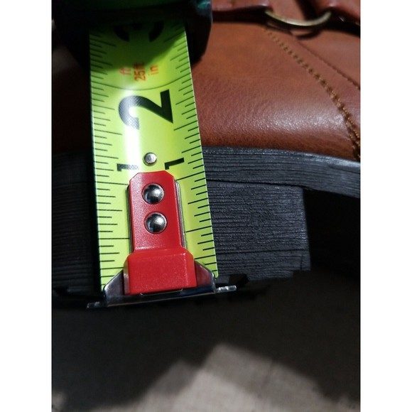 Seven7 Women Ankle Boots Brown Size 8.5 Bootie Side Zip Buckle - Picture 14 of 14